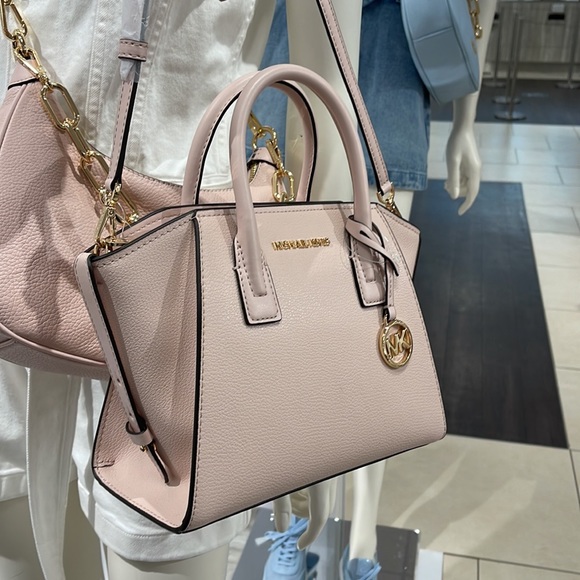 Michael Kors Avril Small Signature PVC Top Zip Satchel Crossbody Bag - Picture 16 of 16